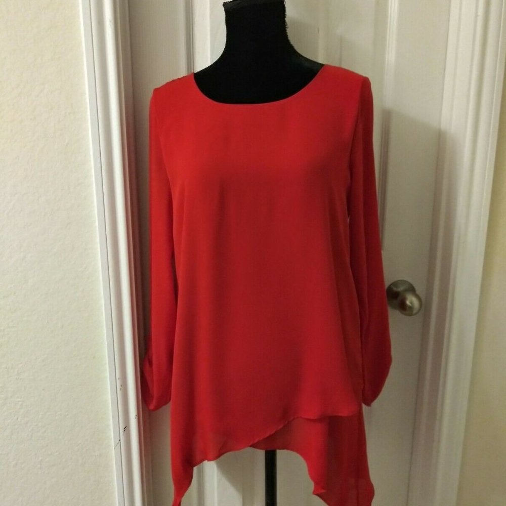 Passport Red blouse small nwt